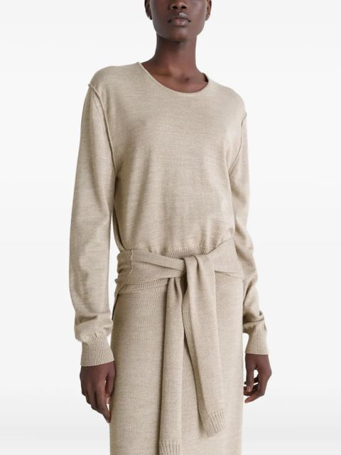 LEMAIRE trompe l'oeil wool jumper - Neutrals