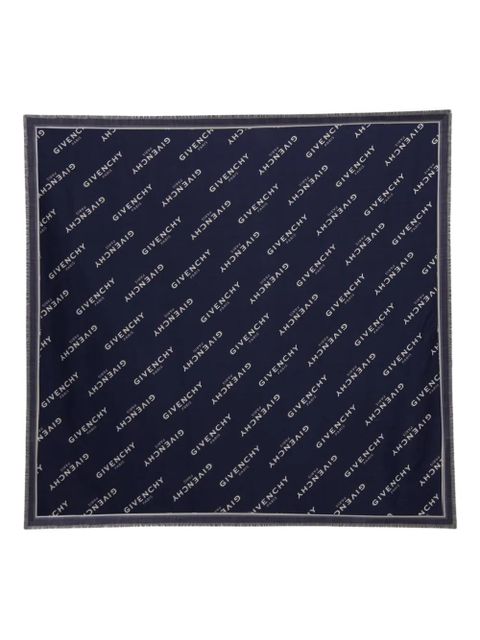 Givenchy monogram fringed scarf - Blue - zdjęcie produktu nr 1