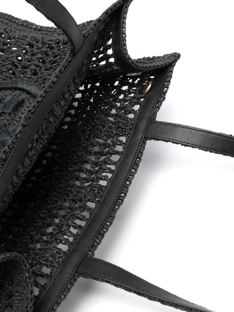 Tory Burch small Ella crochet tote bag - Black