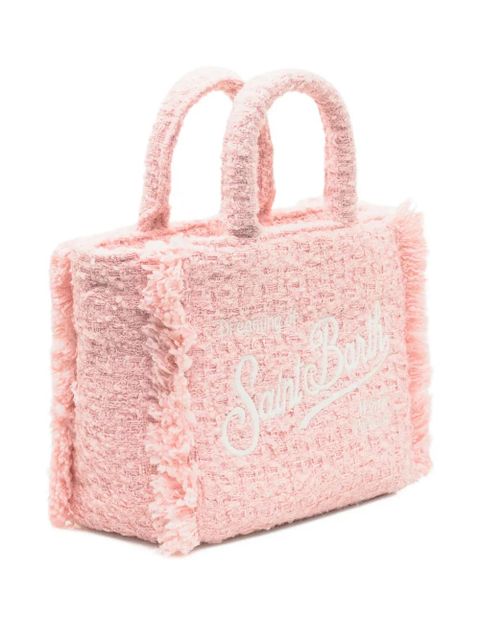 MC2 Saint Barth mini Vanity tweed-fringed tote bag - Pink
