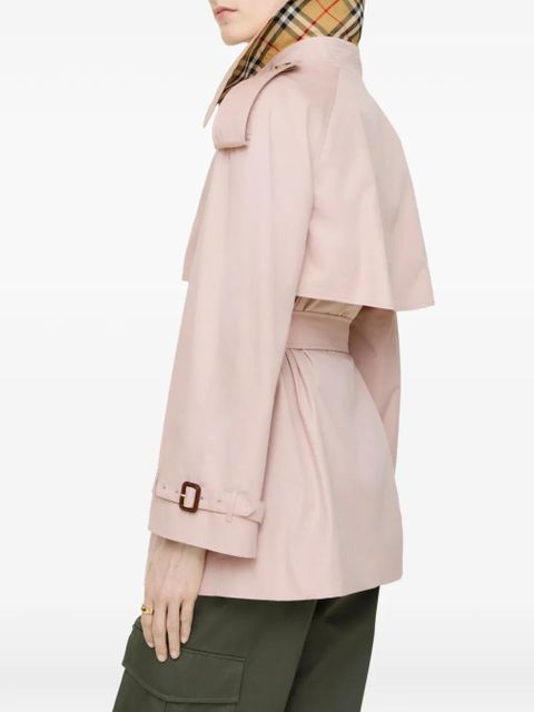 Burberry short tropical gabardine Fitzrovia trench coat - Pink