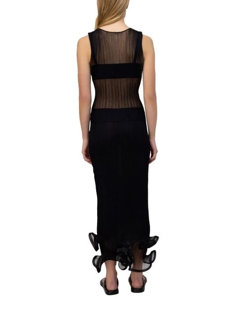 Simkhai Oakley semi-sheer tank top - Black