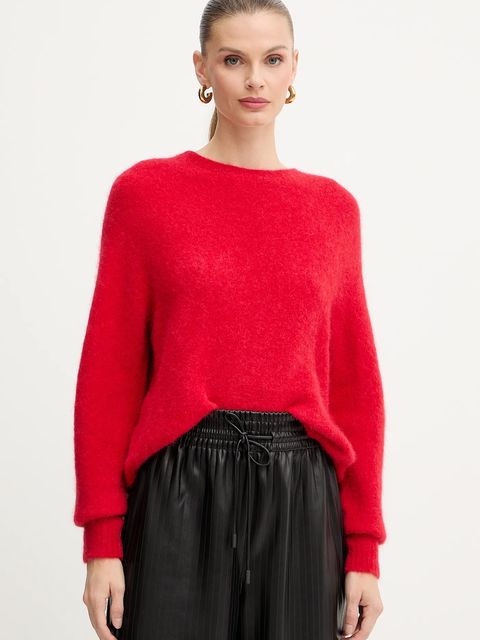 Marella sweter z dodatkiem wełny damski kolor beżowy 2523366352200 - zdjęcie produktu nr 1