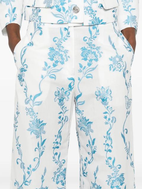 ETRO floral trousers - White