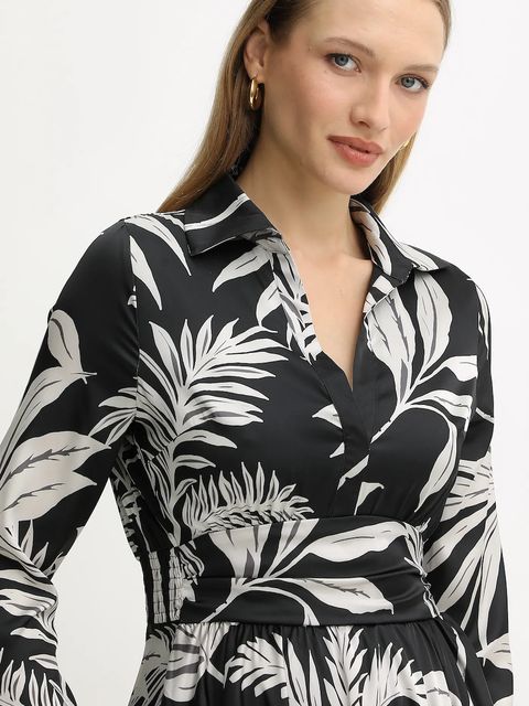 Guess sukienka CONCETTA kolor czarny mini rozkloszowana W5YK00 WF1T2