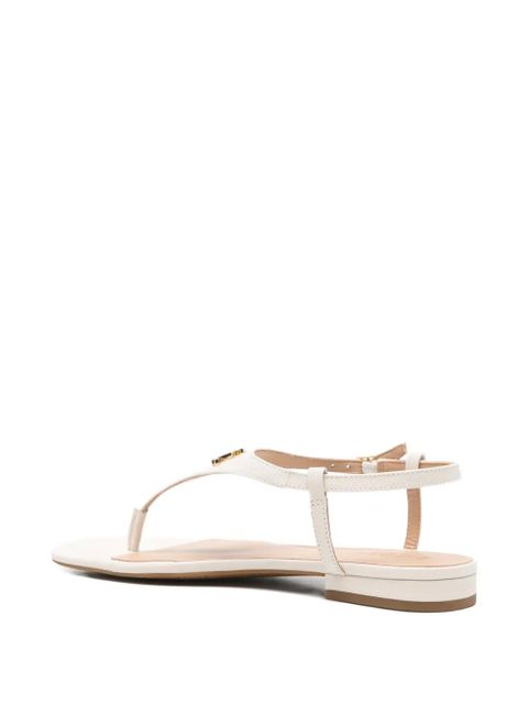 Lauren Ralph Lauren thong-strap leather sandals - White