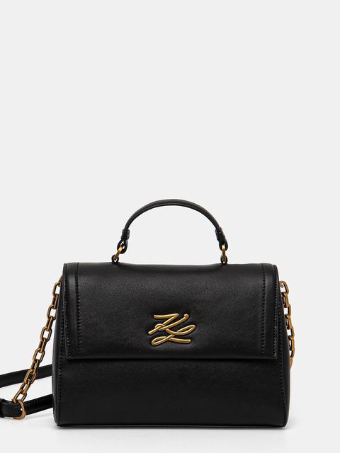 Karl Lagerfeld torebka skórzana kolor czarny A1W30170 - zdjęcie produktu nr 1