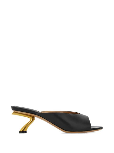 Ferragamo S-shaped open toe sandals - Black - zdjęcie produktu nr 1