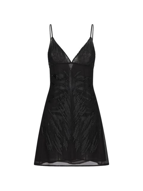 Blumarine embroidered lace mini dress - Black - zdjęcie produktu nr 1