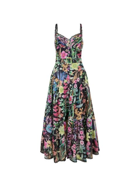 Charo Ruiz Ibiza Cael floral-print belted dress - Black - zdjęcie produktu nr 1