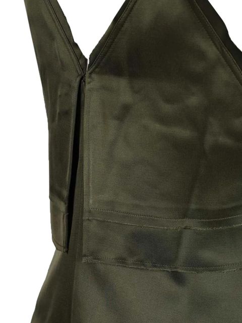 TOTEME V-neck slip dress - Green