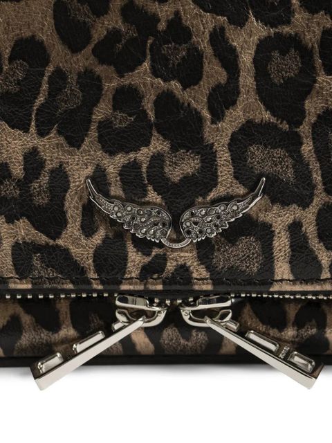 Zadig&Voltaire leopard print chain satchel - Brown