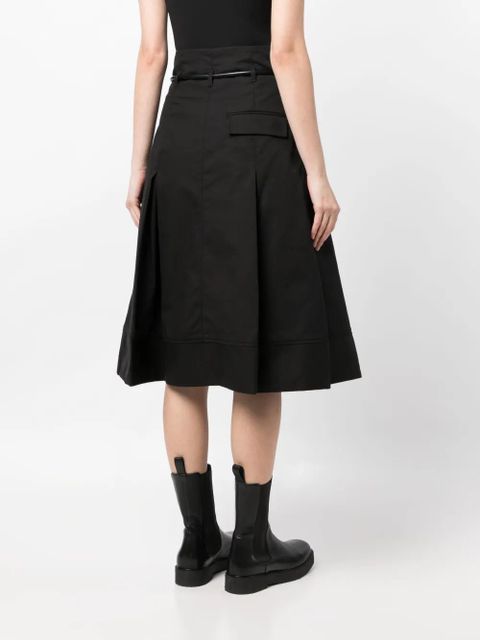 3.1 Phillip Lim Origami high-waisted midi skirt - Black