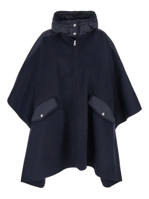 Moncler front-pocket hooded cape - Blue - zdjęcie produktu nr 1