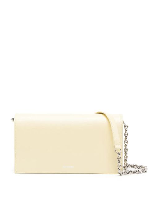 Jil Sander engraved-logo leather crossbody bag - Yellow - zdjęcie produktu nr 1