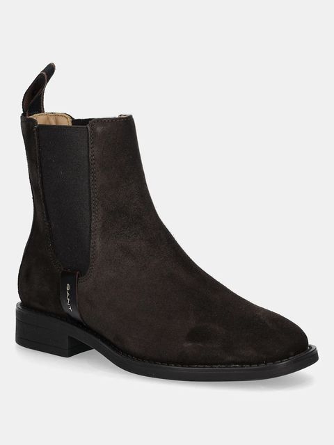 Gant sztyblety zamszowe Fayy damskie kolor brązowy na płaskim obcasie 31553127 - zdjęcie produktu nr 1