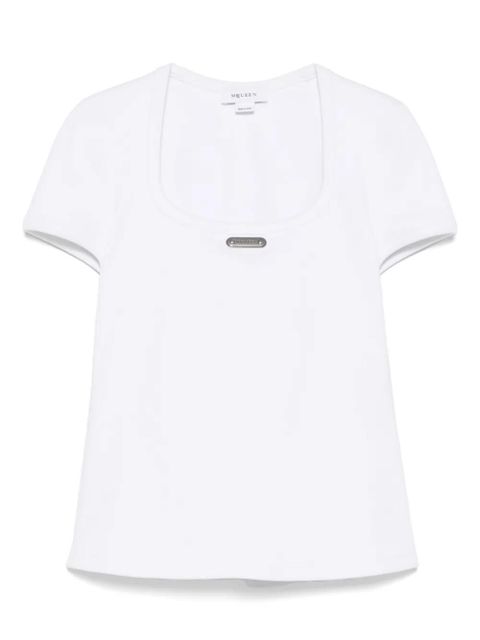Alexander McQueen logo-plaque T-shirt - White - zdjęcie produktu nr 1