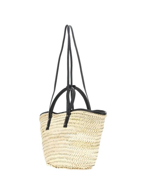 Jacquemus Soli leather-trim woven basket bag - Neutrals - zdjęcie produktu nr 2