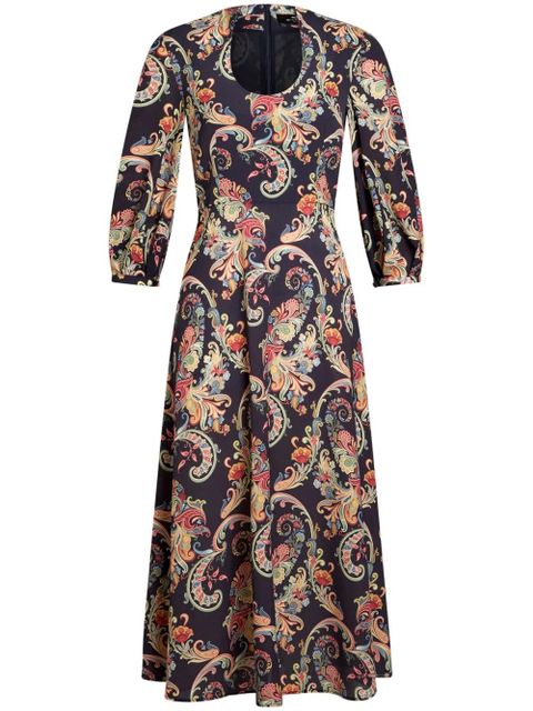 ETRO paisley-print midi dress - Blue - zdjęcie produktu nr 1