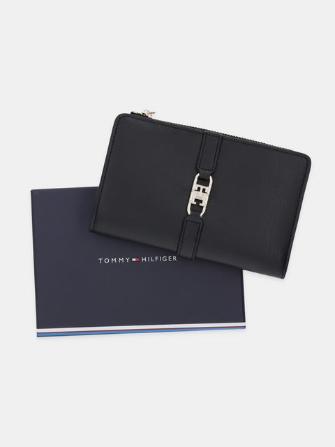Tommy Hilfiger portfel damski kolor czarny AW0AW17752