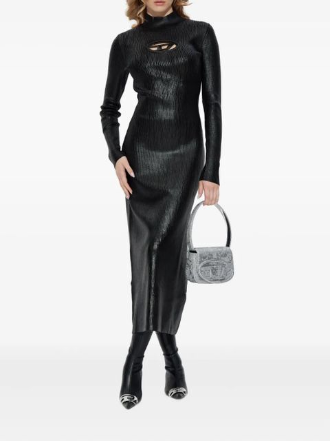 Diesel logo-detail ribbed dress - Black