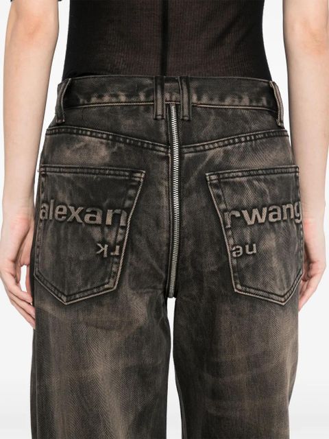 Alexander Wang mid-rise straight-leg jeans - Brown