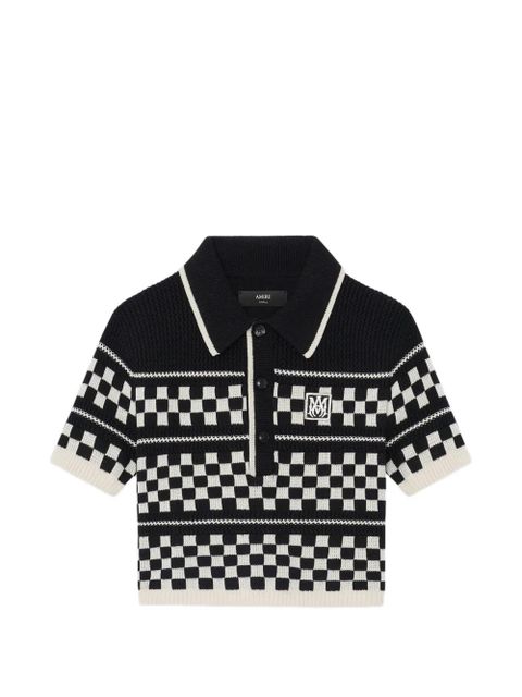 AMIRI check-pattern polo shirt - Black - zdjęcie produktu nr 1