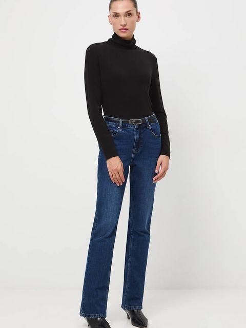 Medicine longsleeve z wełną kolor czarny z golfem - zdjęcie produktu nr 1