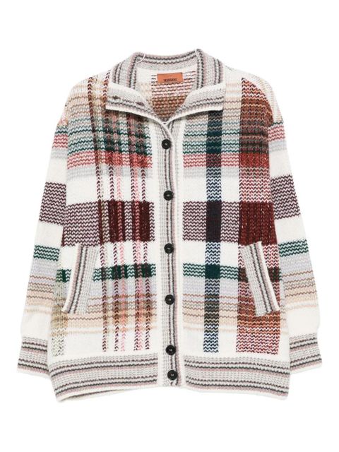 Missoni plaid-pattern cardigan - White