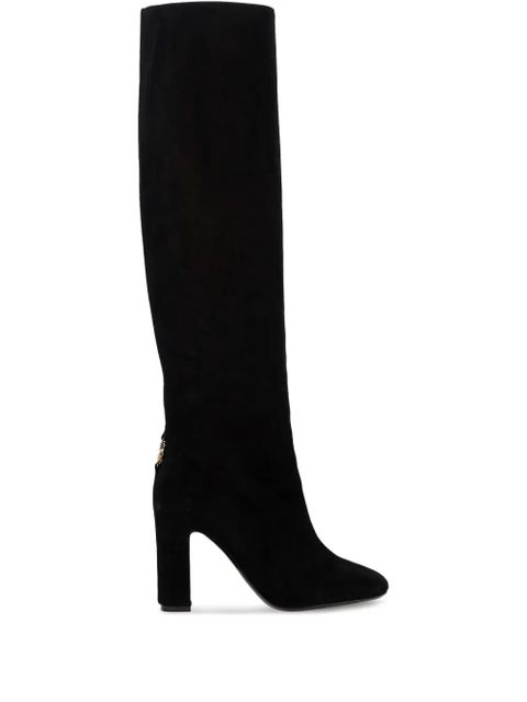 Dolce & Gabbana chain-embellished block-heel boots - Black - zdjęcie produktu nr 1