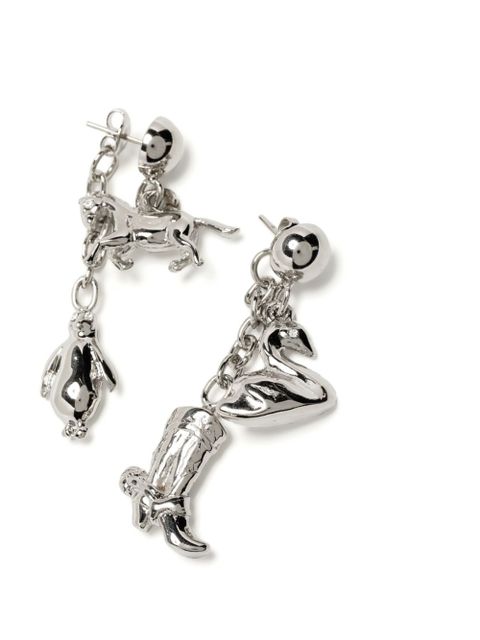 Marni swan and boot single earring - Silver