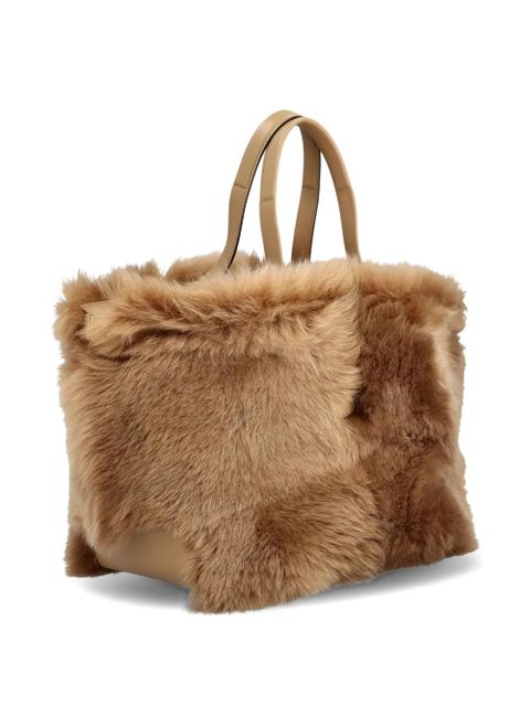 Tod's shearling small tote bag - Brown - zdjęcie produktu nr 2
