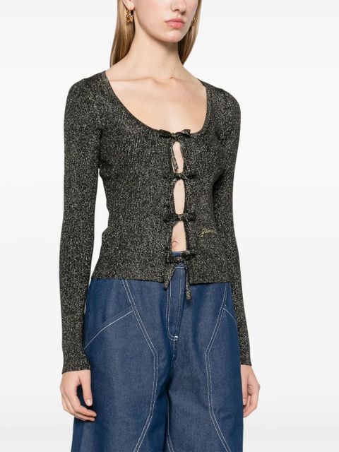 GANNI ribbed blouse - Black