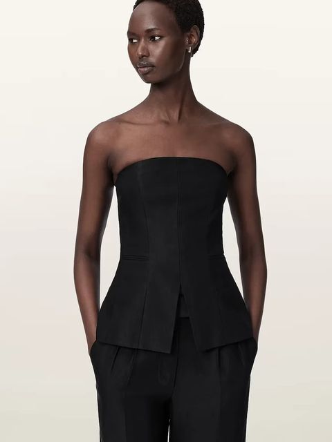 AllSaints bluzka gorsetowa damska CHARLEY - zdjęcie produktu nr 1