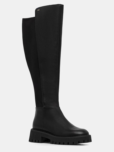 MICHAEL Michael Kors kozaki Asher damskie kolor czarny na płaskim obcasie 40F4ASFB8L.001 - zdjęcie produktu nr 1