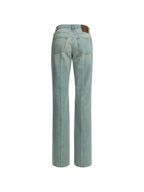 Valentino Garavani buttoned pressed-crease jeans - Blue - zdjęcie produktu nr 2