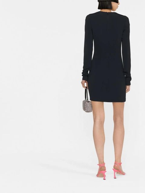 Blumarine butterfly-embroidered minidress - Black