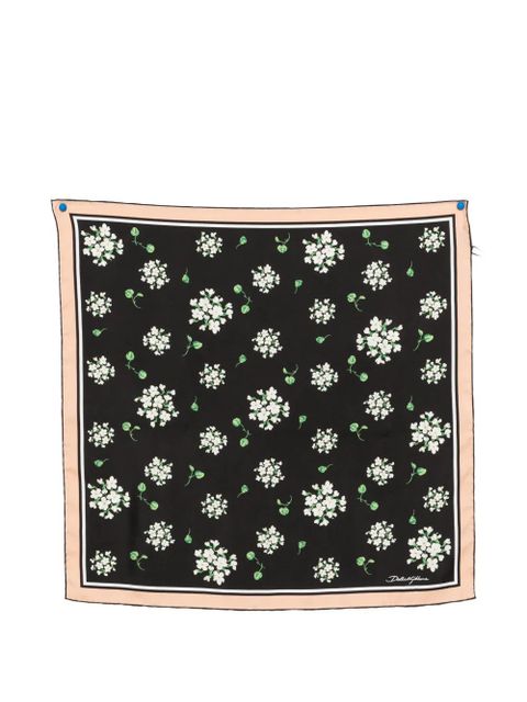 Dolce & Gabbana floral-pattern scarf - Black - zdjęcie produktu nr 1