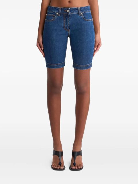 ETRO embroidered denim shorts - Blue