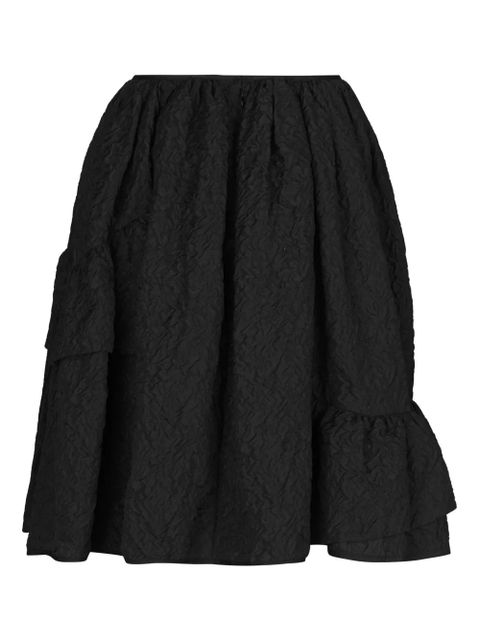 Cecilie Bahnsen Vanilla matelassé-effect midi skirt - Black - zdjęcie produktu nr 2