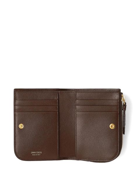 Jimmy Choo crocodile-effect zip wallet - Brown