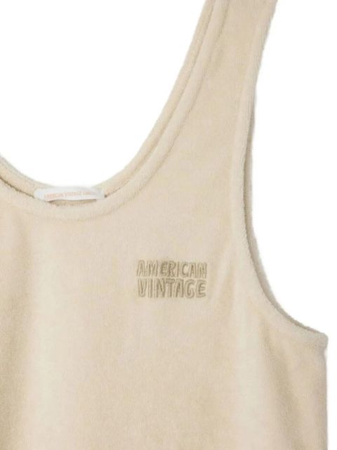 American Vintage Fuxow logo-embroidered terry-cloth tank top - Neutrals - zdjęcie produktu nr 2