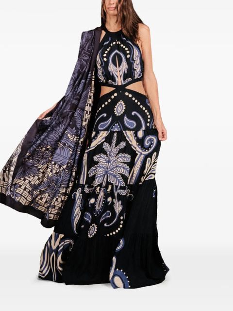 Johanna Ortiz Bloom cut-out maxi dress - Blue