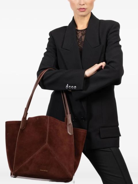 Victoria Beckham suede tote bag - Brown