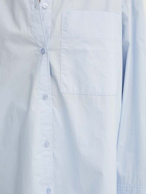 By Malene Birger koszula bawełniana damska kolor niebieski relaxed z kołnierzykiem klasycznym