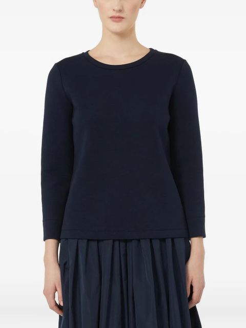 Max Mara three-quarter sleeve round-neck top - Black