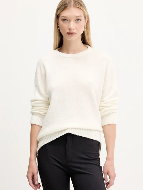 HUGO sweter z wełną damski kolor beżowy 50545082 - zdjęcie produktu nr 1