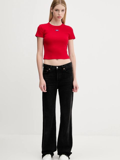 Hugo Blue t-shirt damski kolor czerwony 50510749 - zdjęcie produktu nr 2