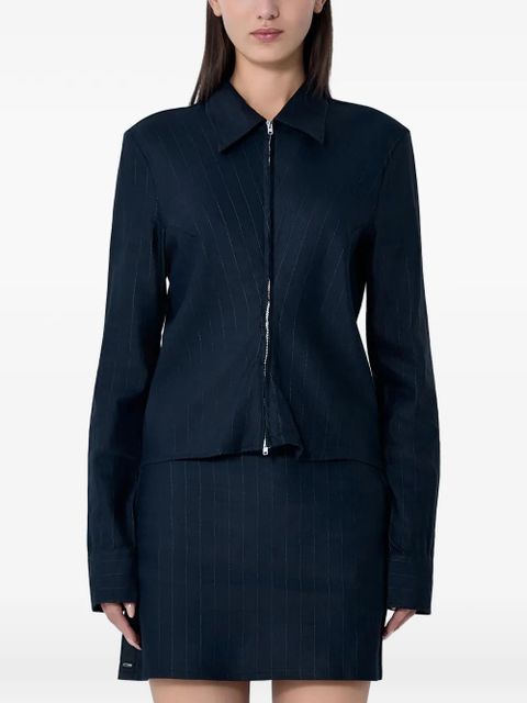 OUR LEGACY zip pinstripe classic shirt - Blue - zdjęcie produktu nr 1