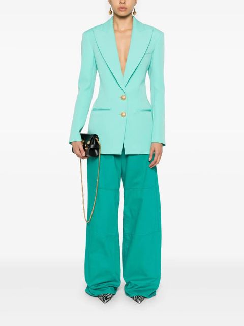 Balmain virgin wool single-breasted blazer - Blue